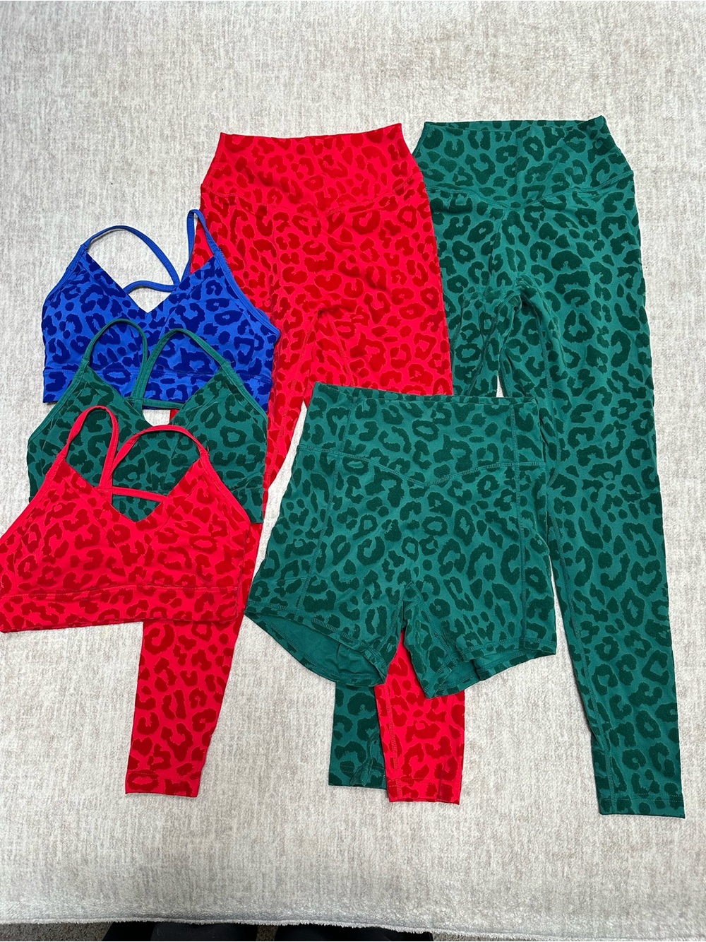 Vitality (Balance) bundle of 6! Leopard print leggings shorts sports bras SMALL